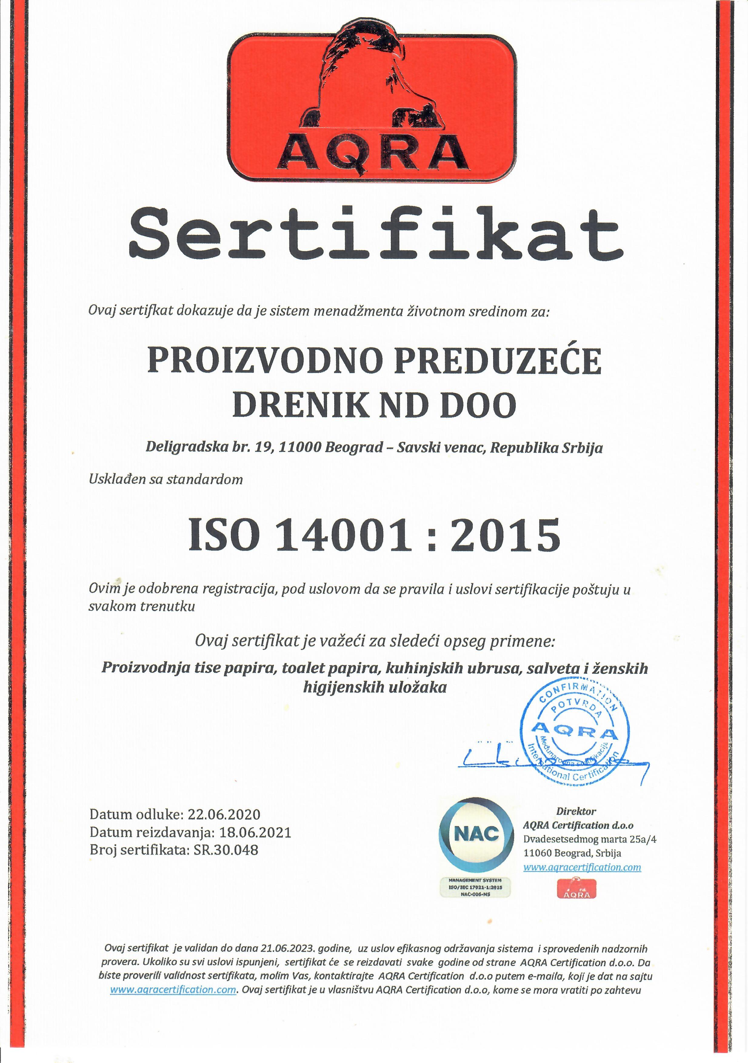 sert_14001_2015_srb
